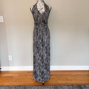 Express Black and Gray Patterned Maxi Dress